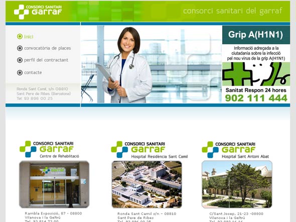 Dise�o paginas web clinicas centros sanitarios en Barcelona
