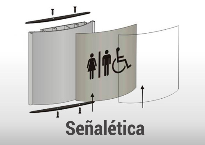 instalación de señalética en Barcelona, señalízación de empresas con placas y rótulos